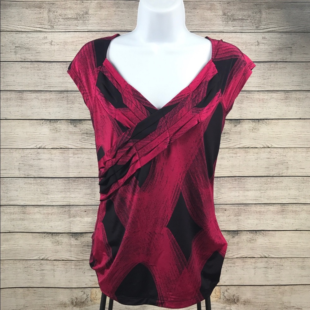 Pink and Black Blouse